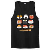 Happy Sushi Anime Kawaii Set Japanese Food Lover Otaku Manga PosiCharge Competitor Tank