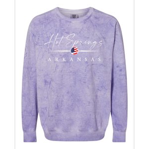 Hot Springs Arkansas Colorblast Crewneck Sweatshirt