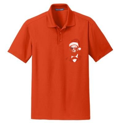 Hipster Santa Abraham Lincoln Dry Zone Grid Polo