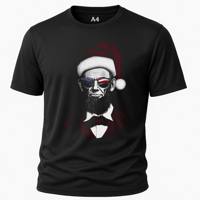 Hipster Santa Abraham Lincoln Cooling Performance Crew T-Shirt