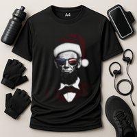 Hipster Santa Abraham Lincoln Cooling Performance Crew T-Shirt