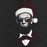 Hipster Santa Abraham Lincoln Adult Drive Performance Visor