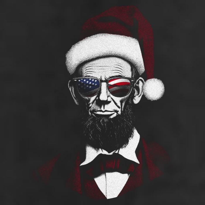 Hipster Santa Abraham Lincoln Adult Drive Performance Visor