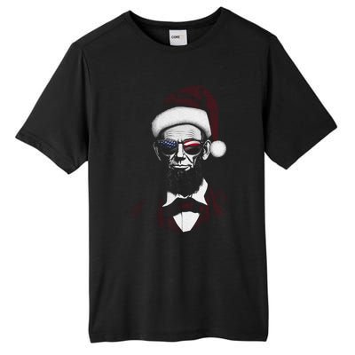 Hipster Santa Abraham Lincoln Tall Fusion ChromaSoft Performance T-Shirt