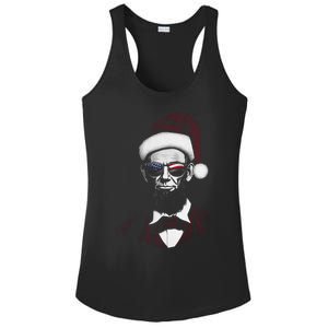 Hipster Santa Abraham Lincoln Ladies PosiCharge Competitor Racerback Tank