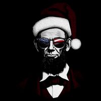 Hipster Santa Abraham Lincoln Pom Pom 12in Knit Beanie