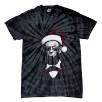 Hipster Santa Abraham Lincoln Tie-Dye T-Shirt