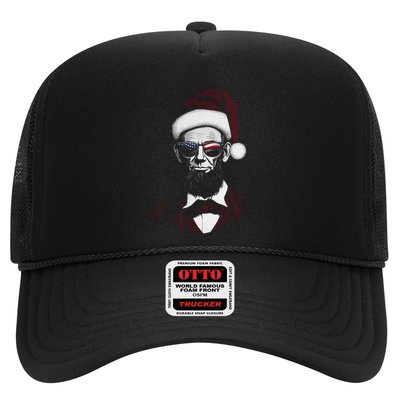 Hipster Santa Abraham Lincoln Trucker Hat