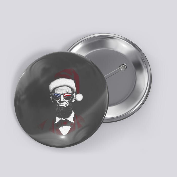 Hipster Santa Abraham Lincoln Button