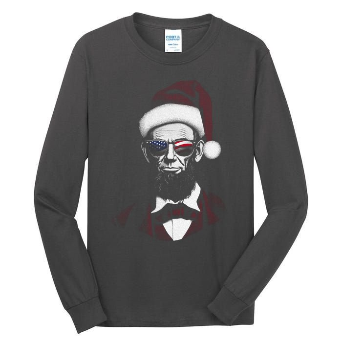 Hipster Santa Abraham Lincoln Tall Long Sleeve T-Shirt