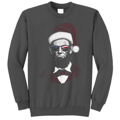 Hipster Santa Abraham Lincoln Tall Sweatshirt