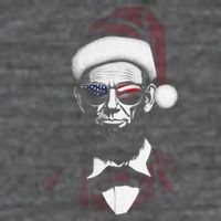 Hipster Santa Abraham Lincoln Tall Hoodie