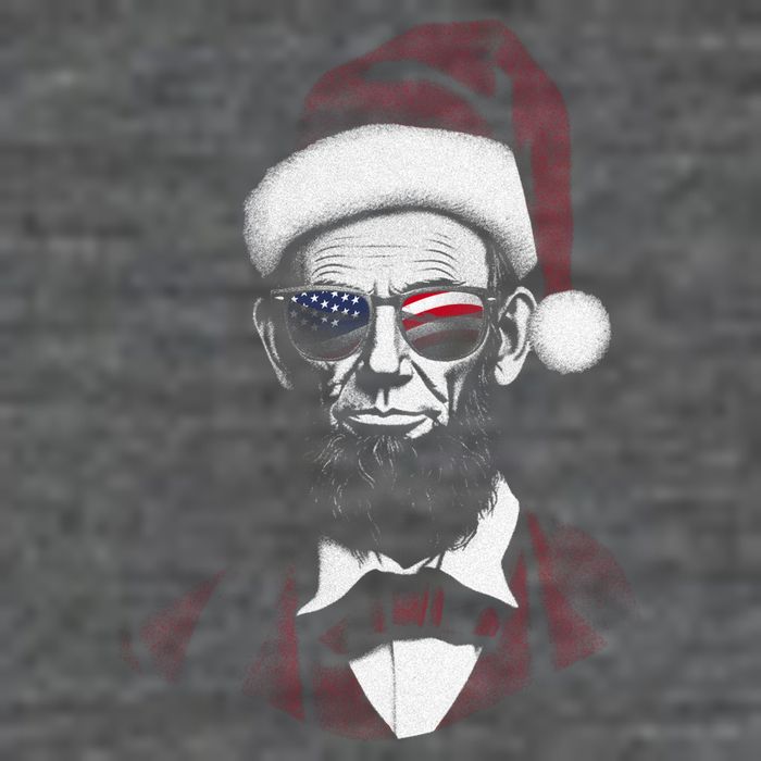 Hipster Santa Abraham Lincoln Tall Hoodie