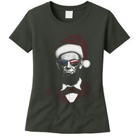 Hipster Santa Abraham Lincoln Womens T-Shirt