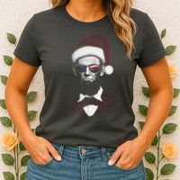Hipster Santa Abraham Lincoln Womens T-Shirt