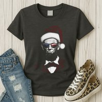 Hipster Santa Abraham Lincoln Womens T-Shirt