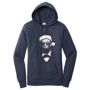 Hipster Santa Abraham Lincoln Women's Pullover Hoodie