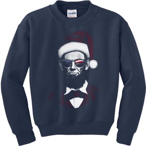 Hipster Santa Abraham Lincoln Kids Sweatshirt