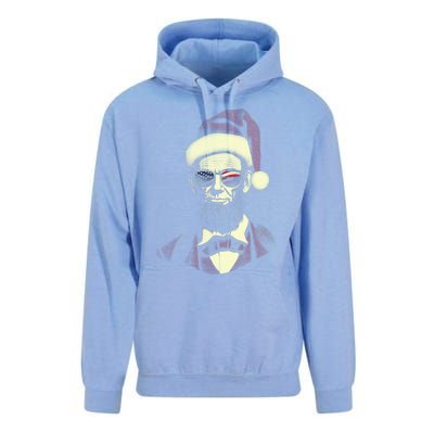 Hipster Santa Abraham Lincoln Unisex Surf Hoodie