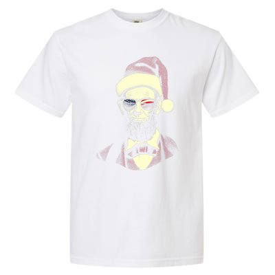 Hipster Santa Abraham Lincoln Garment-Dyed Heavyweight T-Shirt