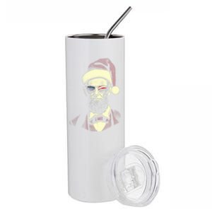 Hipster Santa Abraham Lincoln Stainless Steel Tumbler