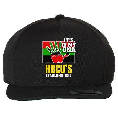 HBCU Souvenir Authentic Red Black and Green HBCU Campus Wool Snapback Cap