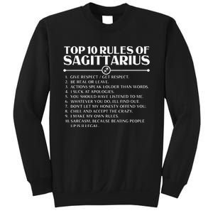 Horoscope Symbols Astrology Sign Top 10 Rules Of Sagittarius Sweatshirt