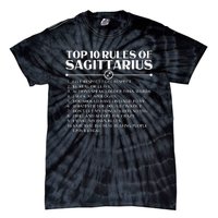 Horoscope Symbols Astrology Sign Top 10 Rules Of Sagittarius Tie-Dye T-Shirt