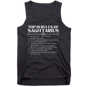 Horoscope Symbols Astrology Sign Top 10 Rules Of Sagittarius Tank Top