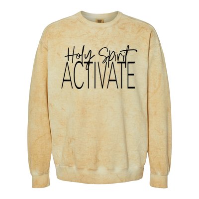 Holy Spirit Activate Western Jesus Lover Christian Religious Colorblast Crewneck Sweatshirt