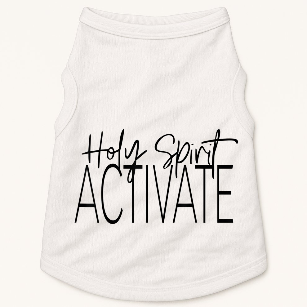 Holy Spirit Activate Western Jesus Lover Christian Religious Doggie Tank