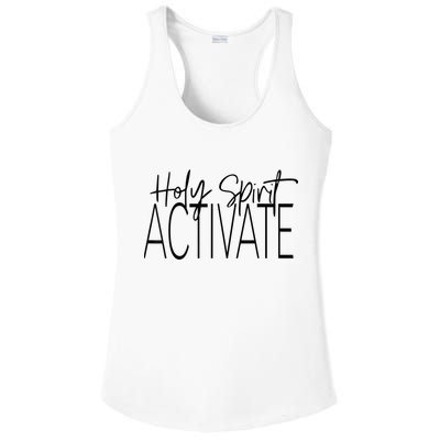 Holy Spirit Activate Western Jesus Lover Christian Religious Ladies PosiCharge Competitor Racerback Tank