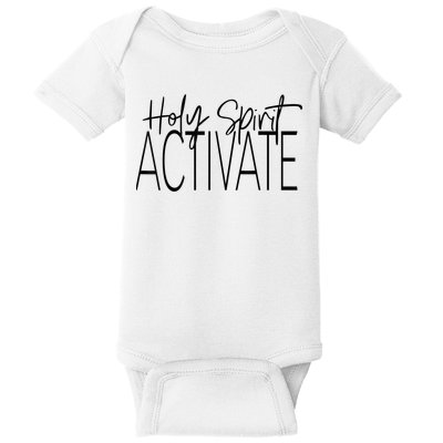 Holy Spirit Activate Western Jesus Lover Christian Religious Baby Bodysuit