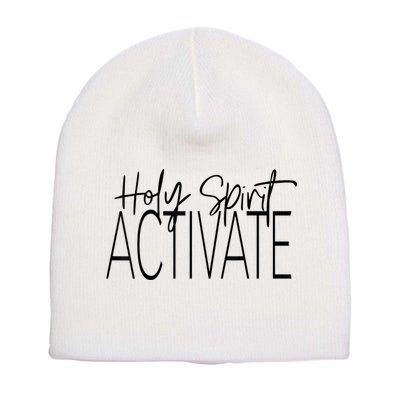 Holy Spirit Activate Western Jesus Lover Christian Religious Short Acrylic Beanie