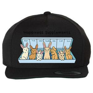 Happiness Supplements Adorable Bunny Daily Dose Of Cuteness Wool Snapback Cap