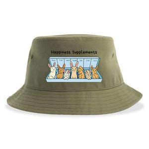 Happiness Supplements Adorable Bunny Daily Dose Of Cuteness Sustainable Bucket Hat