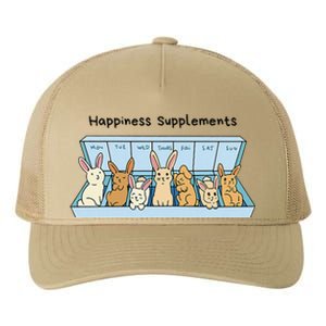 Happiness Supplements Adorable Bunny Daily Dose Of Cuteness Yupoong Adult 5-Panel Trucker Hat