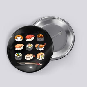 Happy Sushi Anime Kawaii Set Japanese Food Lover Otaku Manga  Button