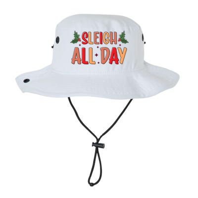 Holiday Sleigh All Day Cute Word Art Typography Style Christ Cool Gift Legacy Cool Fit Booney Bucket Hat