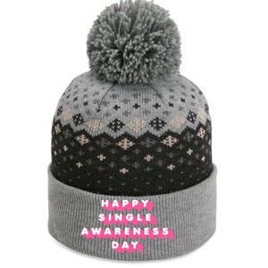 Happy Single Awareness Day Funny Valentines Gift Funny Gift The Baniff Cuffed Pom Beanie