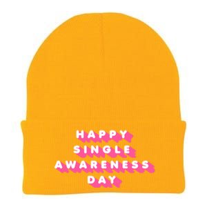 Happy Single Awareness Day Funny Valentines Gift Funny Gift Knit Cap Winter Beanie