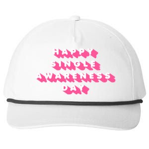 Happy Single Awareness Day Funny Valentines Gift Funny Gift Snapback Five-Panel Rope Hat