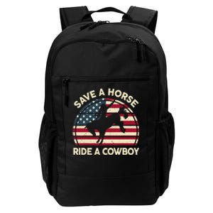 HorseShirt Save A Horse Ride A Cowboy Funny Gift Girl Wo Daily Commute Backpack