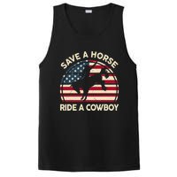 HorseShirt Save A Horse Ride A Cowboy Funny Gift Girl Wo PosiCharge Competitor Tank