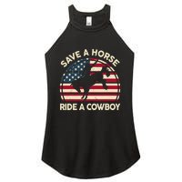 HorseShirt Save A Horse Ride A Cowboy Funny Gift Girl Wo Women's Perfect Tri Rocker Tank