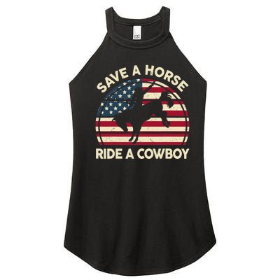 HorseShirt Save A Horse Ride A Cowboy Funny Gift Girl Wo Women's Perfect Tri Rocker Tank