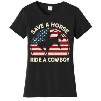 HorseShirt Save A Horse Ride A Cowboy Funny Gift Girl Wo Women's T-Shirt