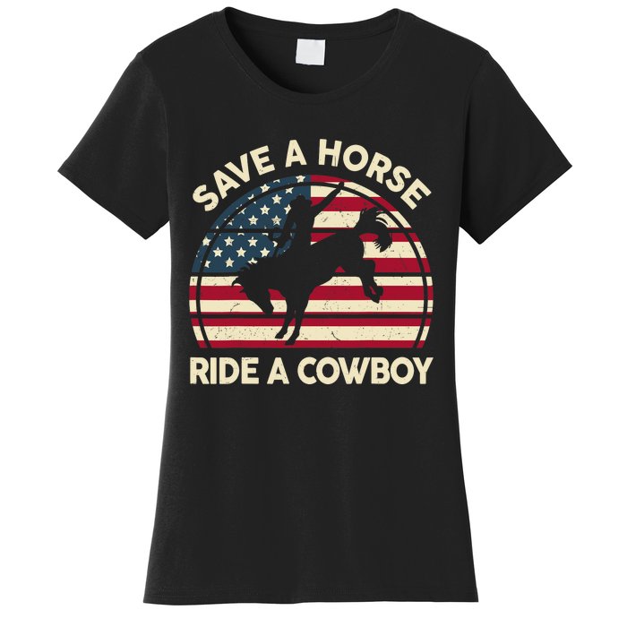 HorseShirt Save A Horse Ride A Cowboy Funny Gift Girl Wo Women's T-Shirt