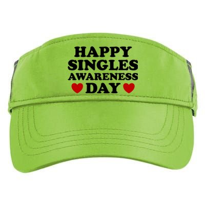 Happy Singles Awareness Day Anti Valentines Day No Couples Gift Adult Drive Performance Visor