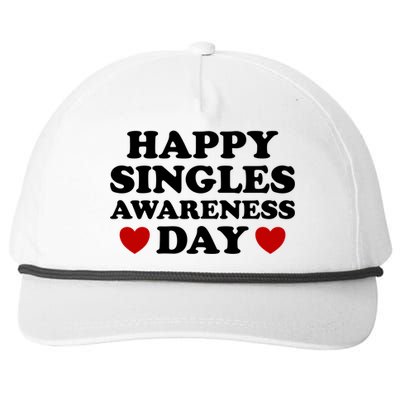 Happy Singles Awareness Day Anti Valentines Day No Couples Gift Snapback Five-Panel Rope Hat